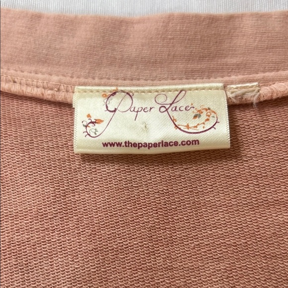 Women's XL Paper Lace Pink Tunic Top - Picture 3 of 8